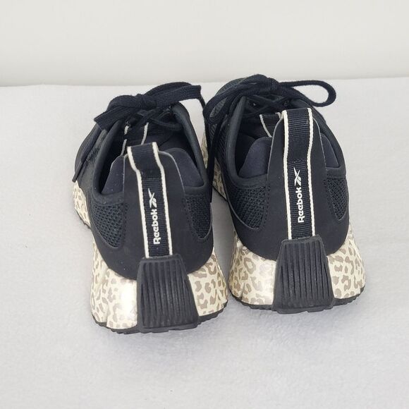 Reebok Zig Dynamica White Black Cheetah 7.5 Ortholite Comfort Padding Sneakers - Picture 4 of 8